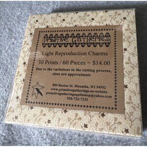 Primitive Gatherings Light Reproduction Charms 5"x5" 30 Prints 60 Pieces Quiltin